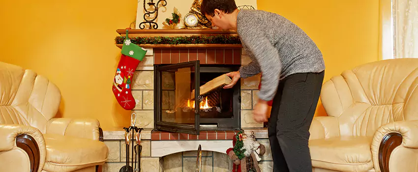 Rusted Metal Fireplace Restoration in Rolling Meadows, Illinois